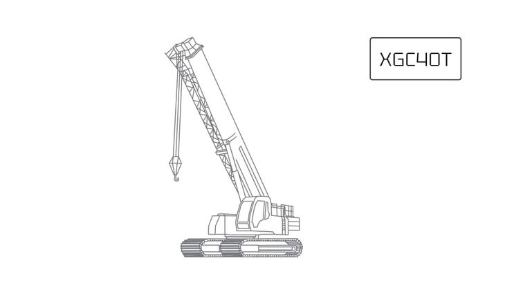 Гусеничный телескопический кран XCMG XGC40T